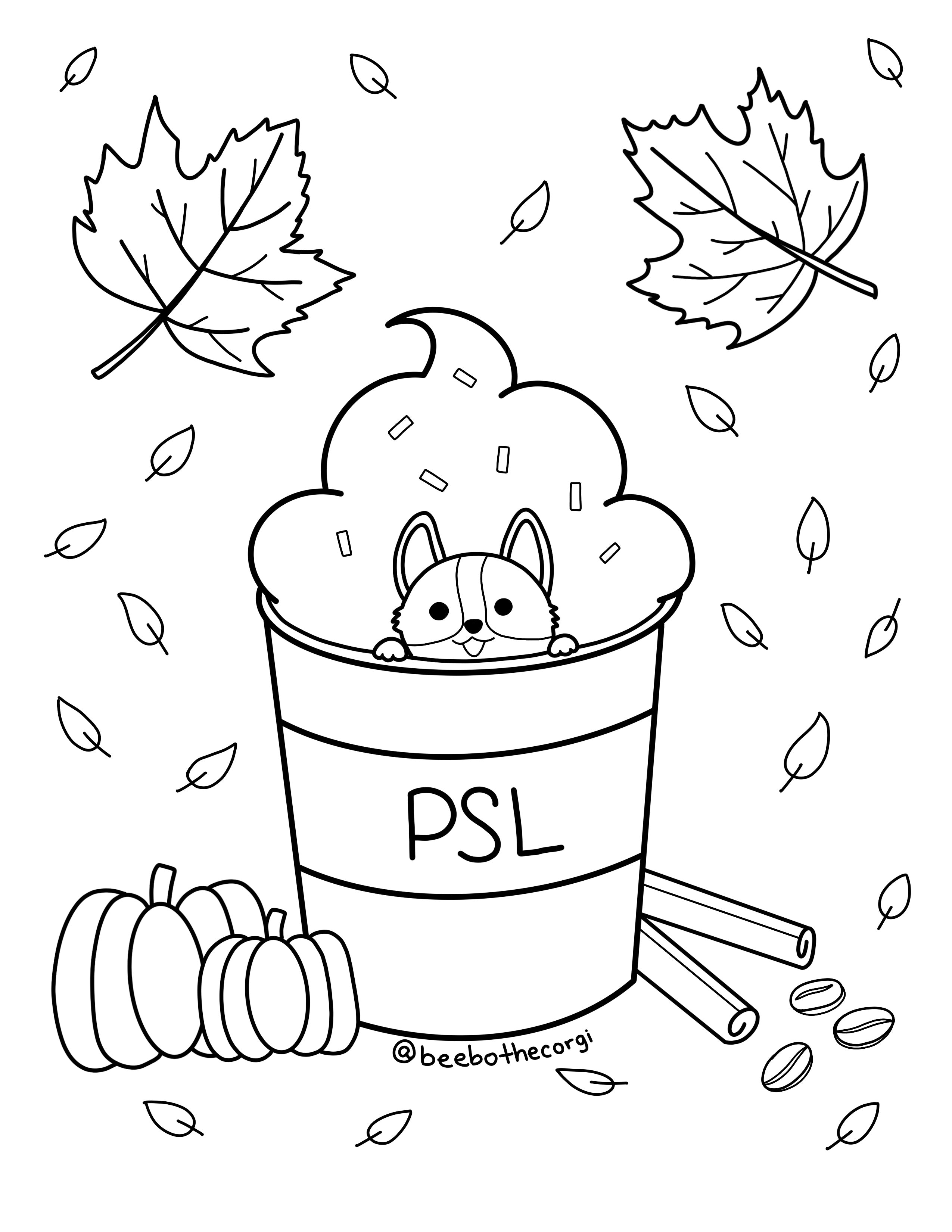 Free Fall Coloring Page