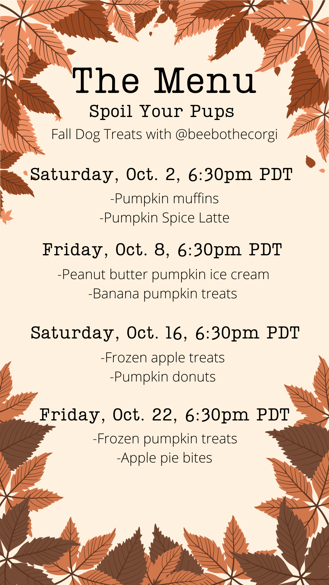 IG Live Fall Dog Treats