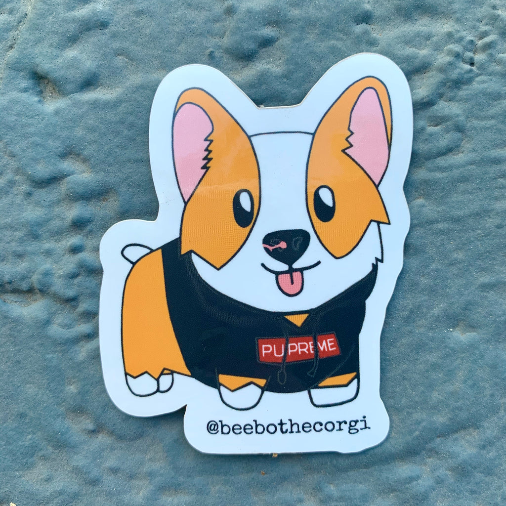 Pupreme Stylin' Sticker