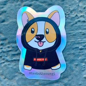 LIMITED EDITION: Holographic Beebo in Da Hood Sticker